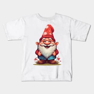 Gnome, Happy Little Garden Gnome Kids T-Shirt